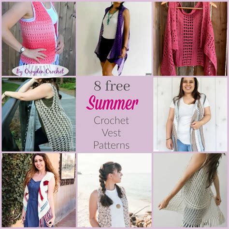 8 Crochet Summer Vest Patterns - A Roundup by Croyden Crochet