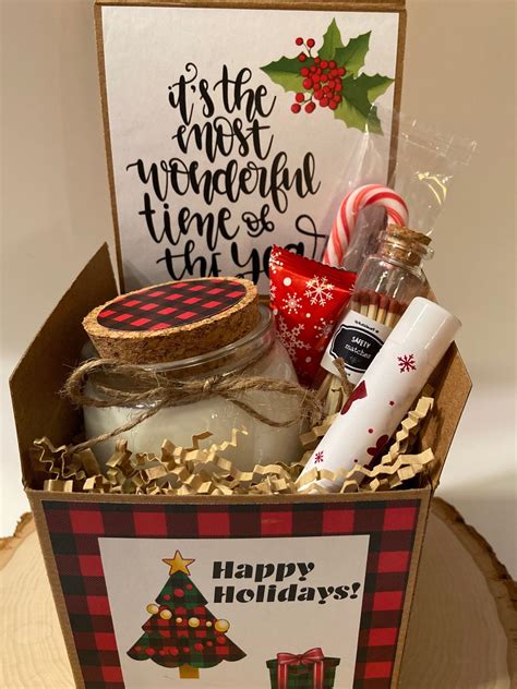 HAPPY HOLIDAYS Gift,5oz Soy Candle,Winter Gift,Employees Christmas Gift ...