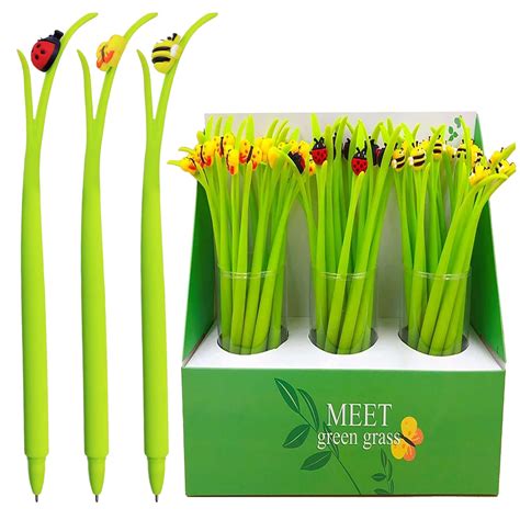 FunBlast Green Grass Shake Ball Pen with Insects Topper - Silicone Ball ...