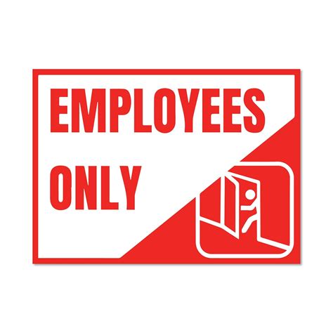 SIGN EVER Employees Only Sign Board For Office Bank Factory Restaurant ...