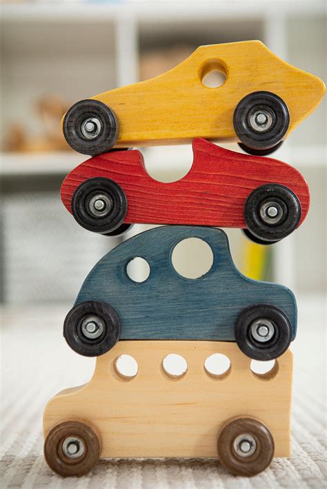 Handmade Wood Car Set: Classic & Race Cars, USA Made - Etsy | Wooden toy cars, Wood toys plans ...