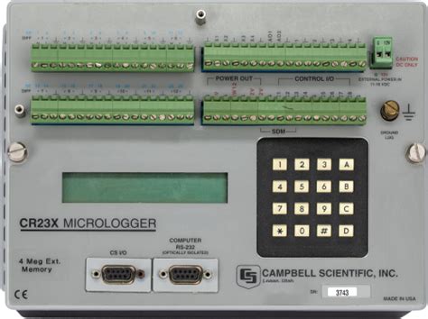 CR23X: Micrologger for Data Acquisition