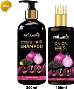 Phillauri Onion Shampoo and Hair oil with Vitamin E, Natural Extracts ...