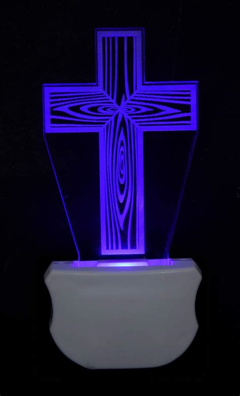 Buy G Gojeeva The Christian Cross 3D Illusion Night Lamp Comes with 7 ...