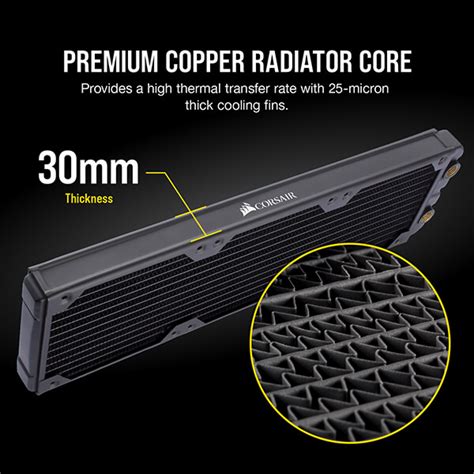 CORSAIR Hydro X Series XR5 360mm Water Cooling Radiator - Black