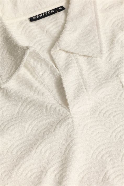 Buy Men's Crescent Circle White Polo T-Shirt Online | SNITCH