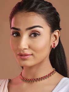 Priyaasi Brass Gold-plated Gold Jewellery Set Price in India - Buy ...