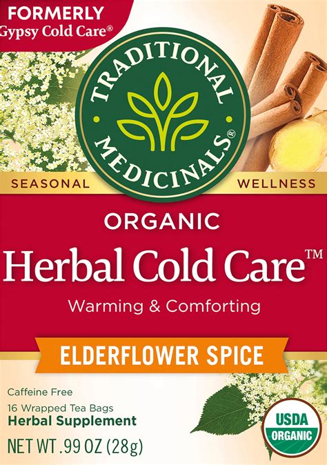 Traditional Medicinals Gypsy Cold Care Herbal Tea - Caffeine Free - 16 ...