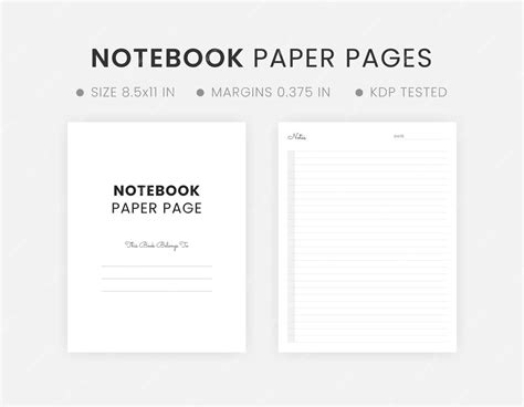 Notebook Paper Template 的图像结果