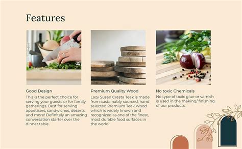 Buy UTOPIA CHOICE Lazy Susan 360 Rotating Organizer | Wooden Serving ...