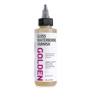 Golden Artist Colors, Waterborne Varnish, 4oz Gloss (7711-4) : Amazon ...