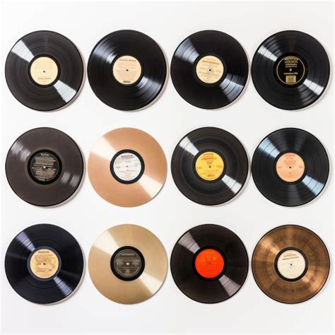 Collection of classic retro vinyl records | Premium AI-generated image