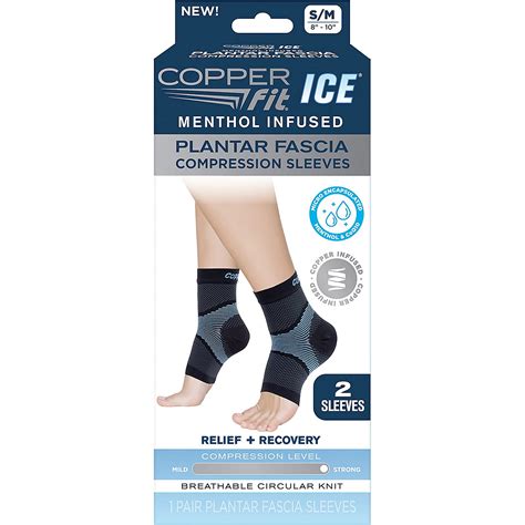 Copper Fit Ice Plantar Fasciitis Sleeves 2-Pack | Academy