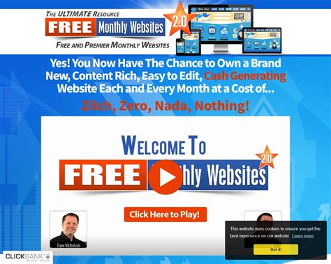 Free Monthly Websites 2.0 Reviews - (2026 Update) - Affgadgets.com