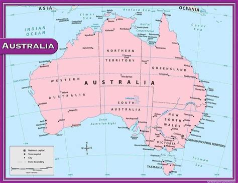 TeacherCreatedResources Multi Color Australia Map Chart for Teachers ...