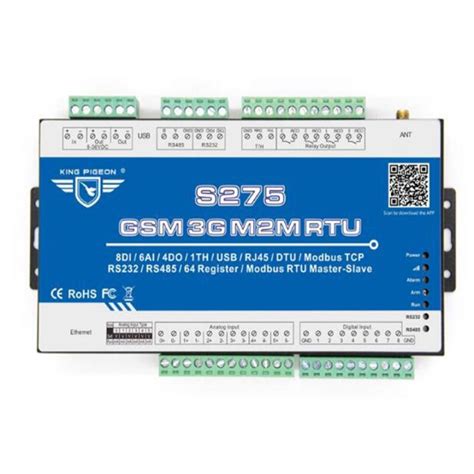 Wireless GSM 3G 4G SMS M2M RTU Iot Gateway Modbus Master/Slave S275 ...