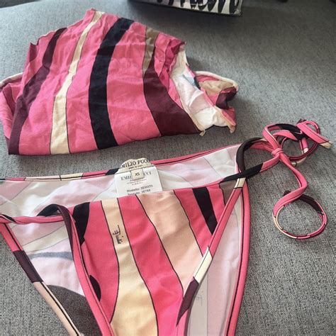 Emilio pucci swim suit bottom with cropped top worn... - Depop