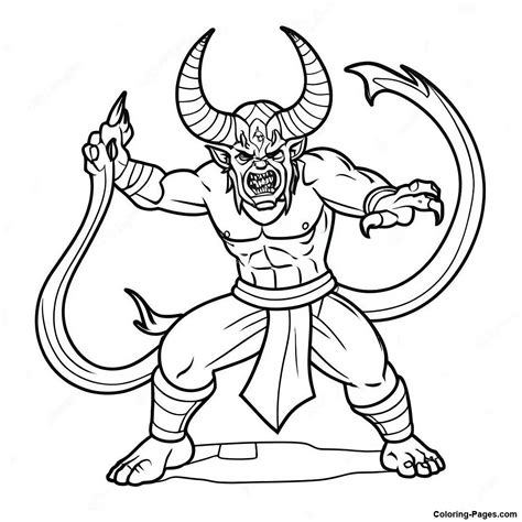 Akaza Performing Blood Demon Art Coloring Page | Coloring-Pages.com