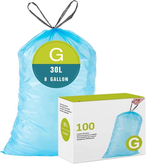 Amazon.com: 8 Gallon Code G Heavy Duty Trash Bags 8 Gallon/30 Liter Blue 1.2 Mil THICK with ...