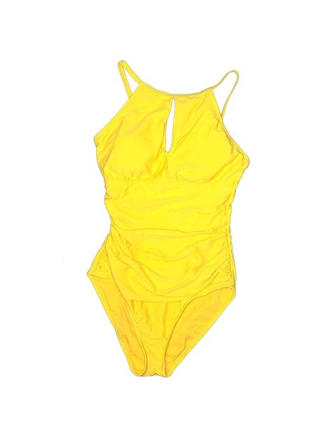 Ellen Tracy Yellow One Piece Swimsuit Size 8 - 44% off | thredUP