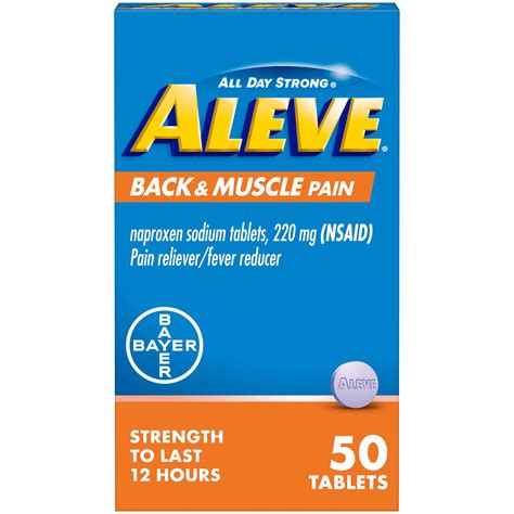Buy Aleve Back & Muscle Pain Relief Naproxen Sodium Tablets ‐ 50 Count ...