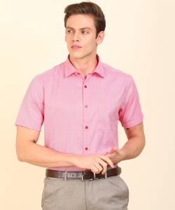 PARK AVENUE Men Self Design Formal Red Shirt - Buy PARK AVENUE Men Self ...