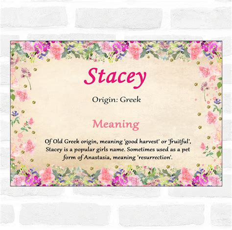 The Meaning Of Stacey