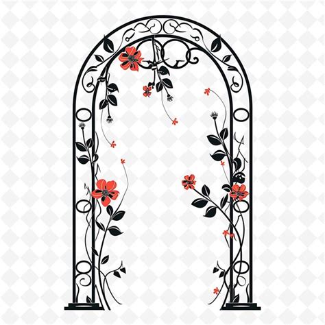 Png asymmetrical gate with modern wedding decorations gate is de ...