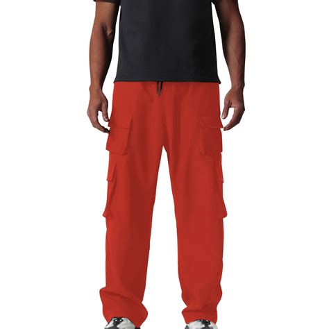 Muscularfit Golf Pants for Men Carpenter Casual Orange Pants Full High ...