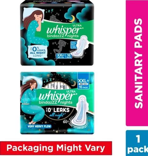 Whisper Bindazzz Nights XXL+ Sanitary Pad | Buy Women Hygiene products ...