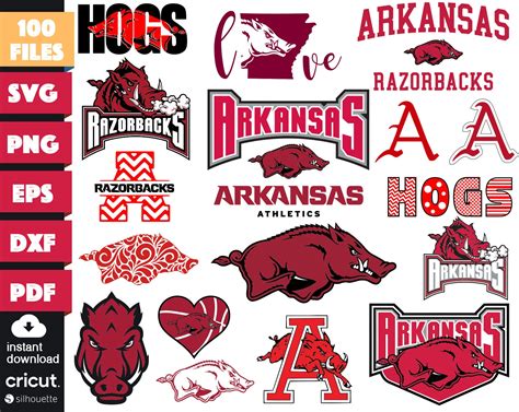 Arkansas Razorbacks Svg Bundle Arkansas Svg for Cricut - Etsy