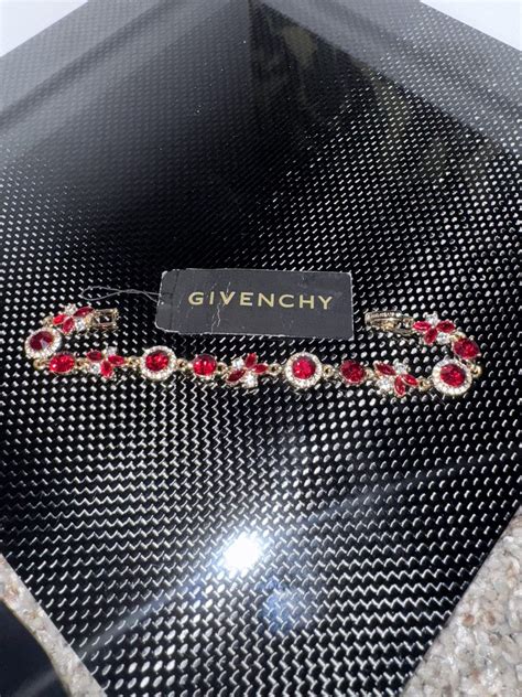 Givenchy Gold Tone Siam Multi Cluster Stone Flex Line Bracelet | Grailed
