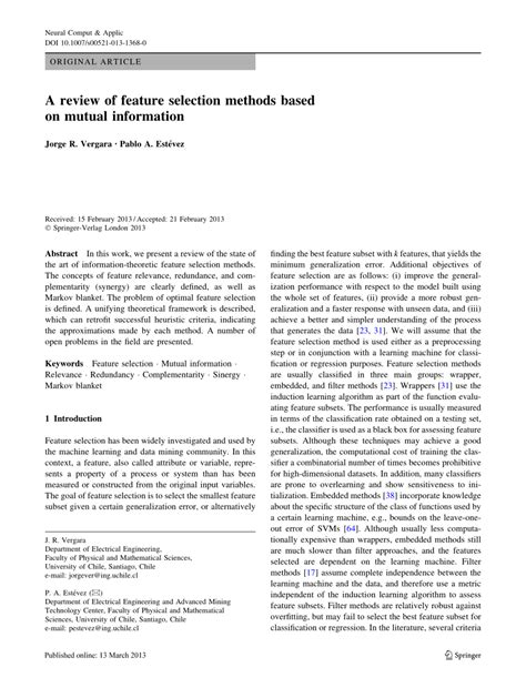 Image result for Information Methods Feature Selection