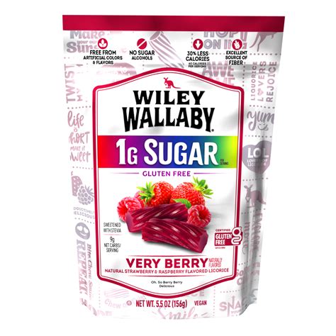 Low Sugar Gluten Free Very Berry Licorice | Shop Wiley Wallaby