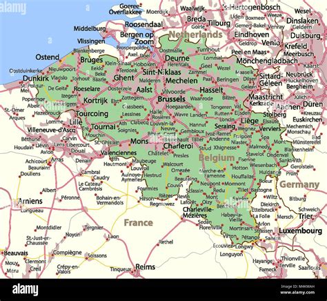 Map Of Belgium High Resolution Stock Photography and Images - Alamy