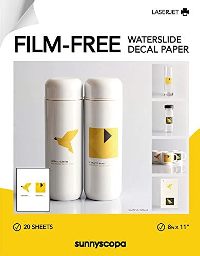 Film-Free Waterslide Decal Paper - TYPE M, 8.5"x11", 20 SHEETS : Amazon ...