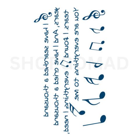 The Love Song Temporary Tattoo By ShopGomad