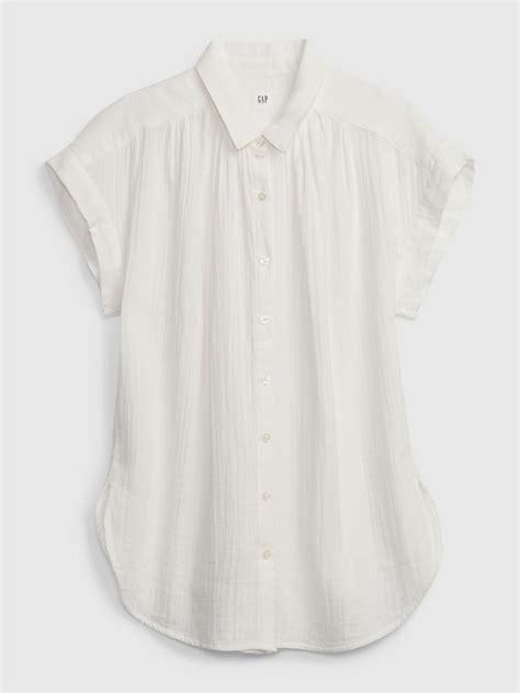 Crinkle Gauze Shirt | Gap