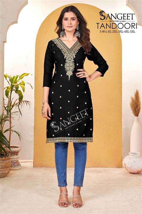 Sangeet Tandoori Embroidered Kurti Collection