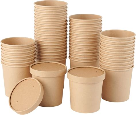 50pack 16oz Paper Soup Containers with | Ubuy India
