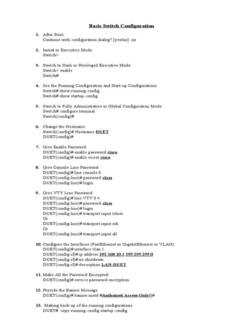 Image result for Switch Config