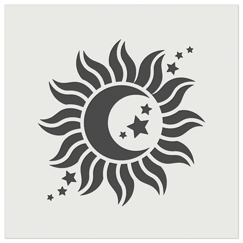 Sniggle Sloth Celestial Sun Moon and Stars Art Stencil - Walmart.com ...