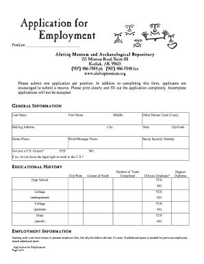 Bill Of Sale Form Alaska Employment Application | pdfFiller