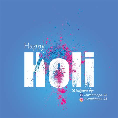 Holi Design - Dimensional/Depthful Design in 2024 | Holi poster, Happy ...