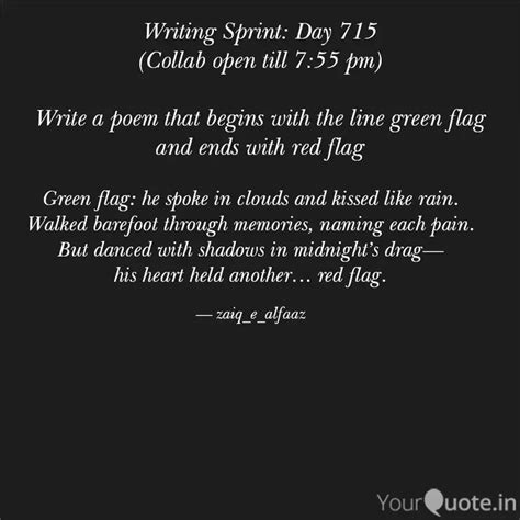 Green flag: he spoke in c... | Quotes & Writings by Sameer Al Zidan ...