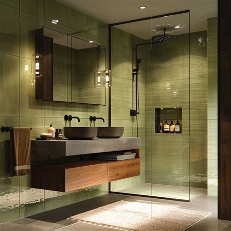 Green Bathroom Tiles Design