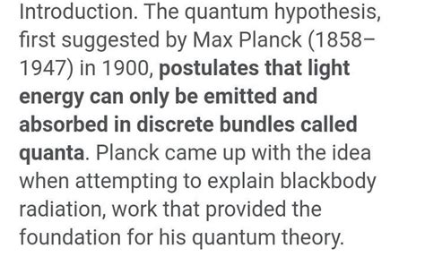 what is quantum hypothesis in fluid mechanics - Brainly.in