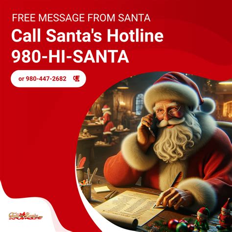 Call Santa For FREE AT 980-HI-SANTA In 2024
