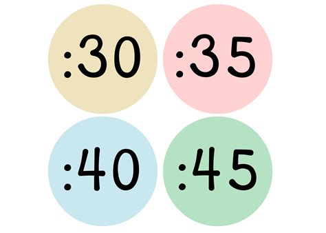 Image result for Clock Numbers Colored