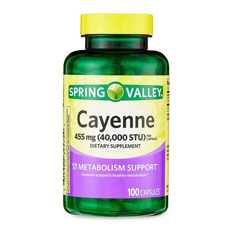 Spring Valley Cayenne Metabolism Support Dietary Supplement Capsules | Fig App